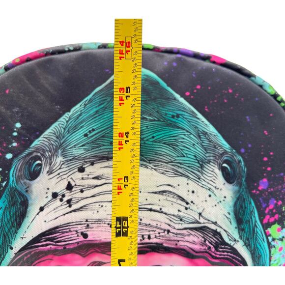 Mojo Backpacks Great White Shark Color Spatter Drip Canvas Outer Pockets 16x11x6 - Picture 12 of 12